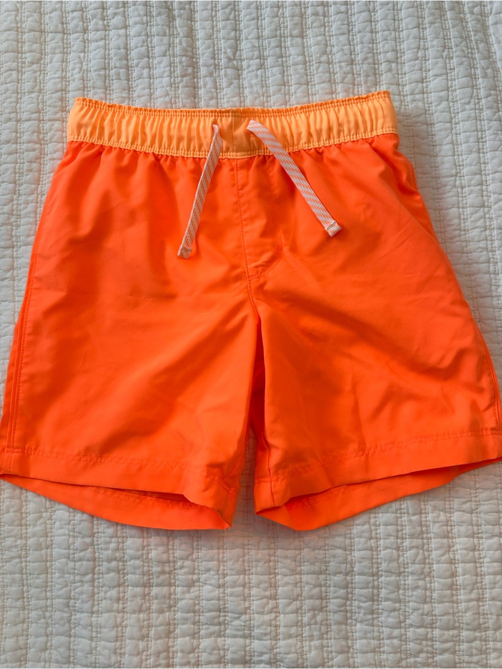 Boys Neon Orange Swim Shorts